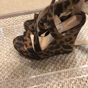 Jimmy choo leopard print sandals 37(7)